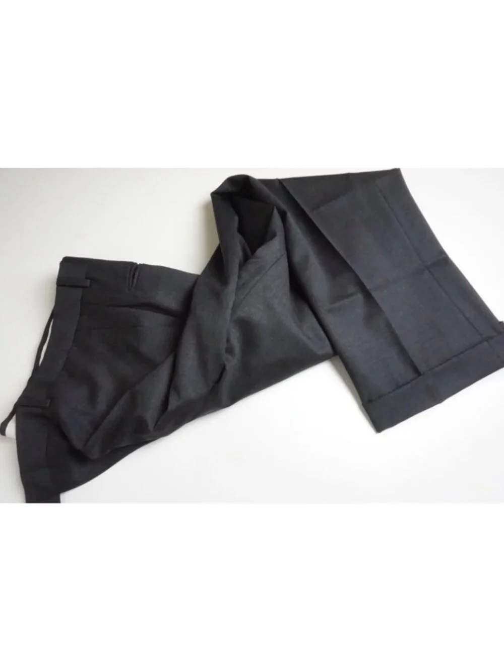 Burberry London Woven Dark Gray Wool 2 Pc Suit Jacket Pants Sz 44S BRAND NEW